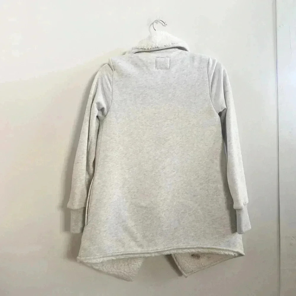 Abercrombie Sherpa Soft Af Open Front Cardigan Xs - image 5